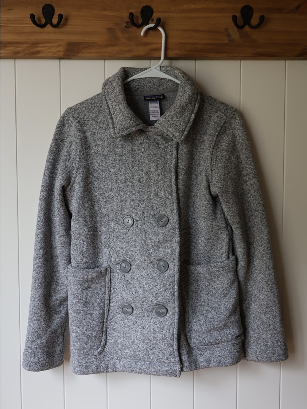 Patagonia Better Sweater Peacoat Gray Double-Breasted Fleece Women’s Sz S